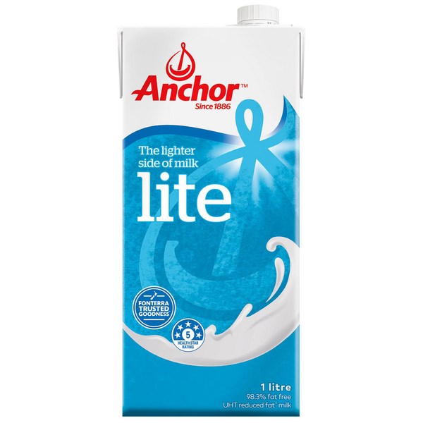Anchor UHT* Long Life Milk Lite Blue 1L