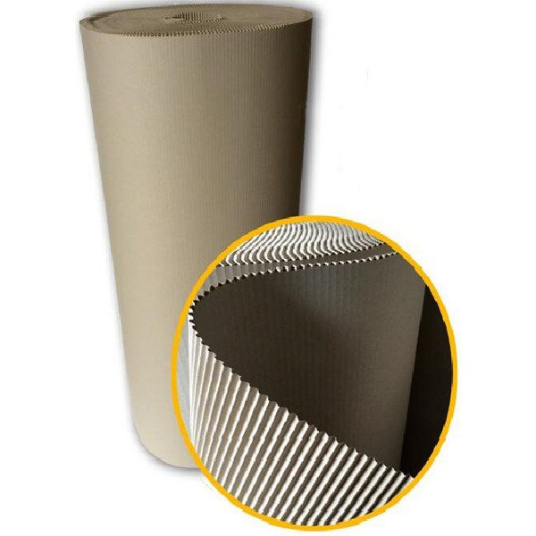 75m Corrugated Single Face Cardboard Roll B Flute 3mm 1800mm x 75m ...